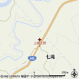 熊本県上益城郡御船町七滝1838周辺の地図