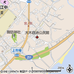大木自治公民館周辺の地図