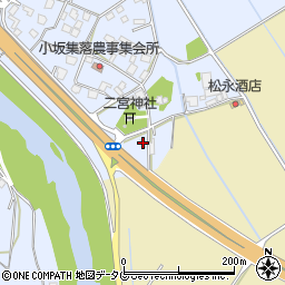 熊本県上益城郡御船町小坂25周辺の地図