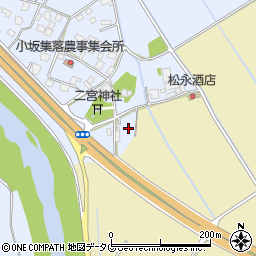 熊本県上益城郡御船町小坂36周辺の地図