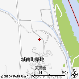 熊本県熊本市南区城南町築地周辺の地図