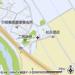 熊本県上益城郡御船町小坂43周辺の地図