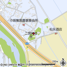 熊本県上益城郡御船町小坂23周辺の地図