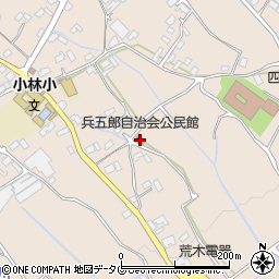兵五郎自治会公民館周辺の地図