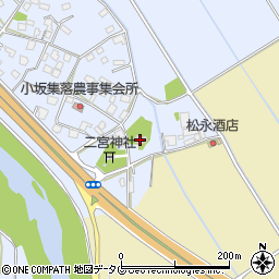 熊本県上益城郡御船町小坂14周辺の地図