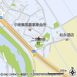 熊本県上益城郡御船町小坂11周辺の地図