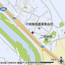 熊本県上益城郡御船町小坂1784周辺の地図