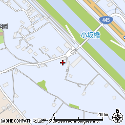 熊本県上益城郡御船町小坂2586周辺の地図