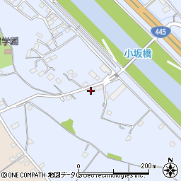 熊本県上益城郡御船町小坂2585周辺の地図
