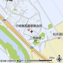 熊本県上益城郡御船町小坂1774周辺の地図