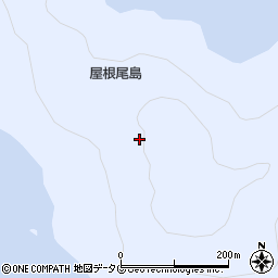 屋根尾島周辺の地図