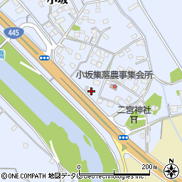 熊本県上益城郡御船町小坂1726周辺の地図