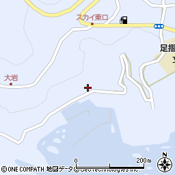 足摺岬大敷組合周辺の地図