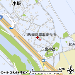 熊本県上益城郡御船町小坂1754周辺の地図