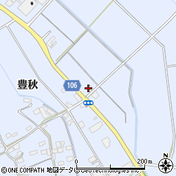 ファミリーマート熊本御船豊秋店周辺の地図