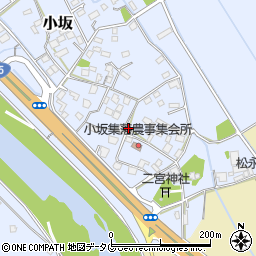 熊本県上益城郡御船町小坂1728周辺の地図