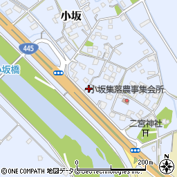 熊本県上益城郡御船町小坂1671周辺の地図
