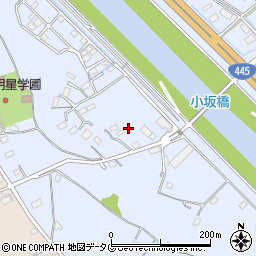 熊本県上益城郡御船町小坂2524周辺の地図
