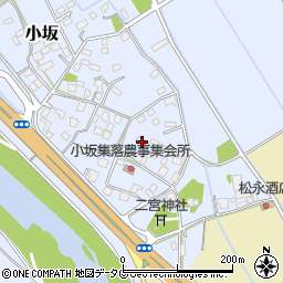 熊本県上益城郡御船町小坂1751周辺の地図