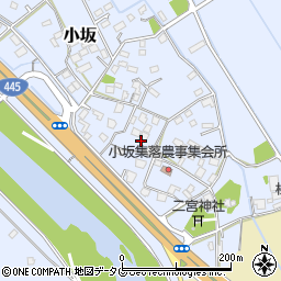 熊本県上益城郡御船町小坂1710周辺の地図