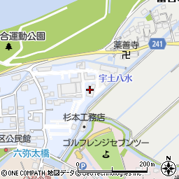 熊本県熊本市南区富合町杉島596周辺の地図