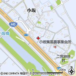 熊本県上益城郡御船町小坂1650周辺の地図