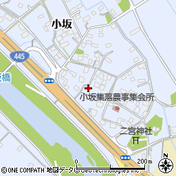 熊本県上益城郡御船町小坂1672周辺の地図