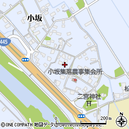 熊本県上益城郡御船町小坂1708周辺の地図