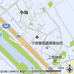 熊本県上益城郡御船町小坂1675周辺の地図