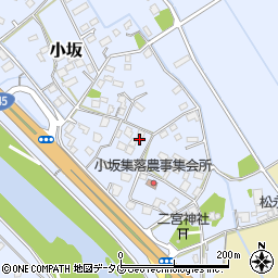 熊本県上益城郡御船町小坂周辺の地図