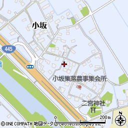 熊本県上益城郡御船町小坂1676周辺の地図