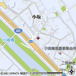熊本県上益城郡御船町小坂1625周辺の地図