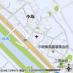熊本県上益城郡御船町小坂1626周辺の地図