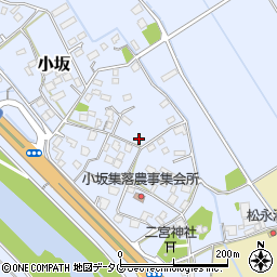 熊本県上益城郡御船町小坂1702周辺の地図
