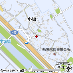 熊本県上益城郡御船町小坂1628周辺の地図