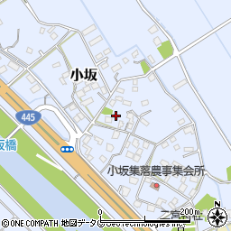 熊本県上益城郡御船町小坂1633周辺の地図