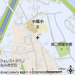 熊本県上益城郡御船町小坂2196周辺の地図