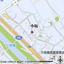 熊本県上益城郡御船町小坂1354周辺の地図