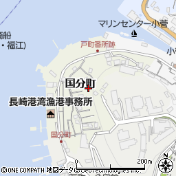 長崎県長崎市国分町周辺の地図
