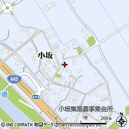 熊本県上益城郡御船町小坂1300周辺の地図