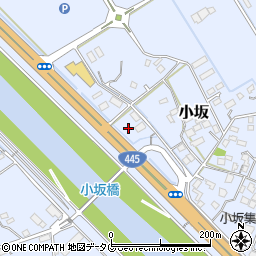 熊本県上益城郡御船町小坂1518周辺の地図