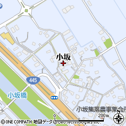 熊本県上益城郡御船町小坂1360周辺の地図