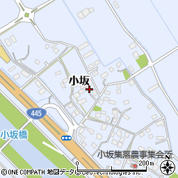 熊本県上益城郡御船町小坂1355周辺の地図