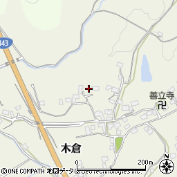 熊本県上益城郡御船町木倉6941周辺の地図