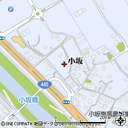 熊本県上益城郡御船町小坂1568周辺の地図