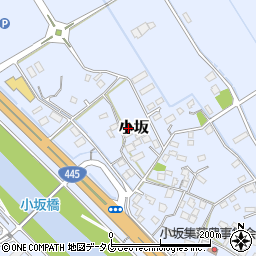 熊本県上益城郡御船町小坂1365周辺の地図