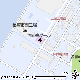 長崎市民神の島プール周辺の地図