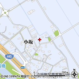 熊本県上益城郡御船町小坂1277周辺の地図