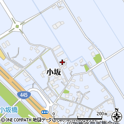 熊本県上益城郡御船町小坂1278周辺の地図