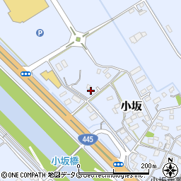 熊本県上益城郡御船町小坂1506周辺の地図